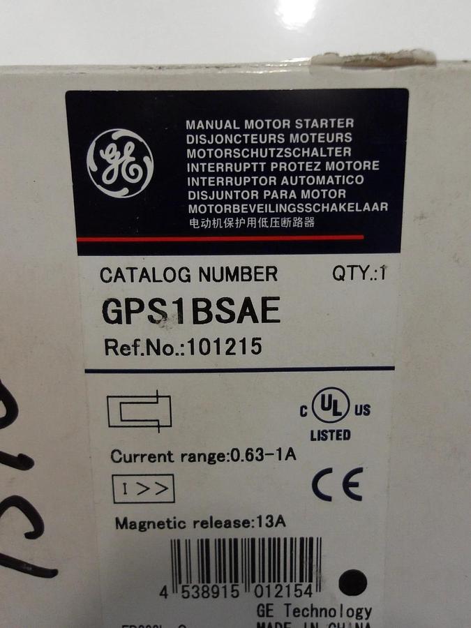 GE GPS1BSAE MANUAL MOTOR STARTER, #520931G NIB