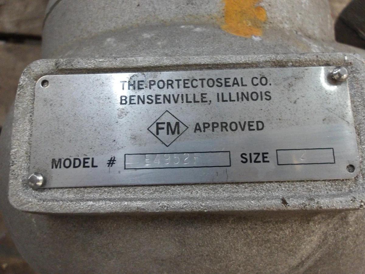 Used PROTECTOSEAL 2" FLAME ARRESTER E49521, #7141046G NEW