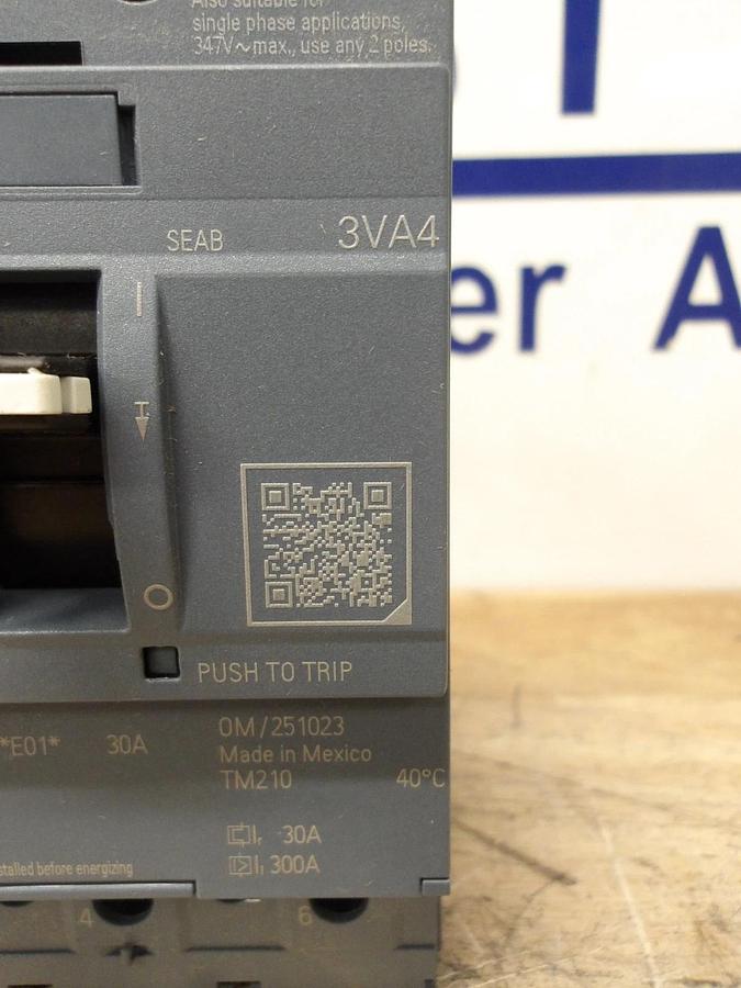 SIEMENS 30 AMP BREAKER 240-480-600 V, #630150G NIB