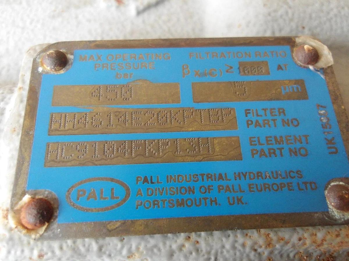 Used PALL HH4614E20KPTBP HYDRAULIC FILTER UNIT, #729251G NEW