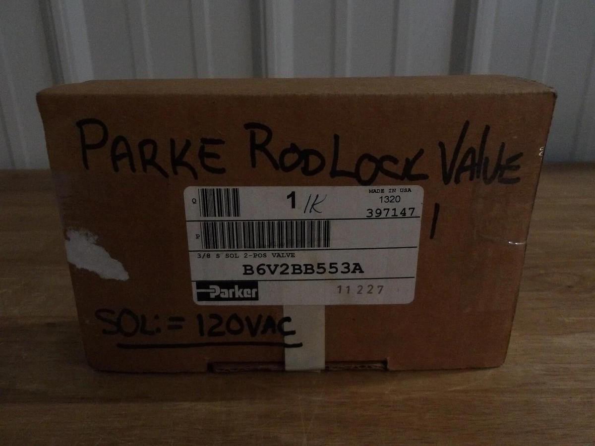 PARKER B6V2BB553A PNEUMATIC SOLENOID VALVE, #1271033G NIB