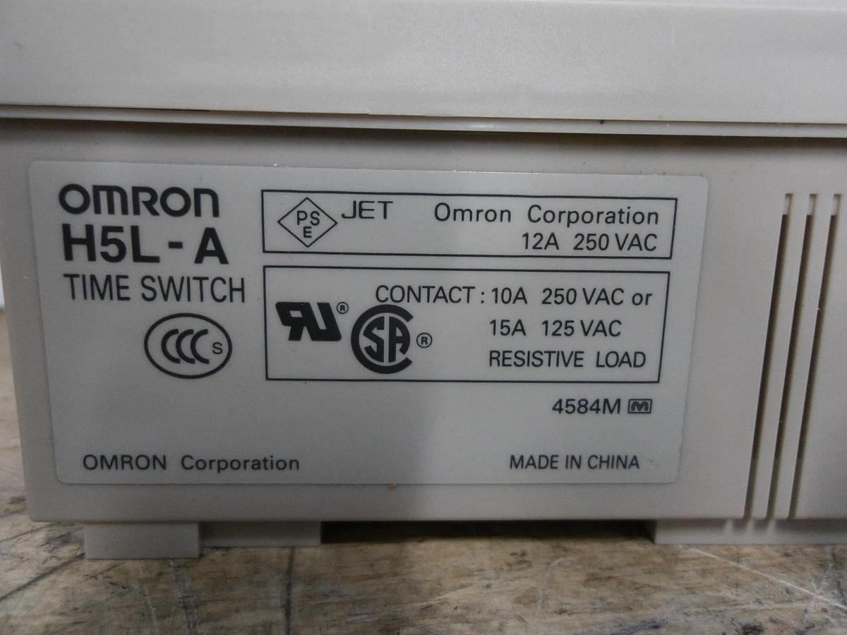Used OMRON H5L-A TIME SWITCH, 12 A, #9191021G USED