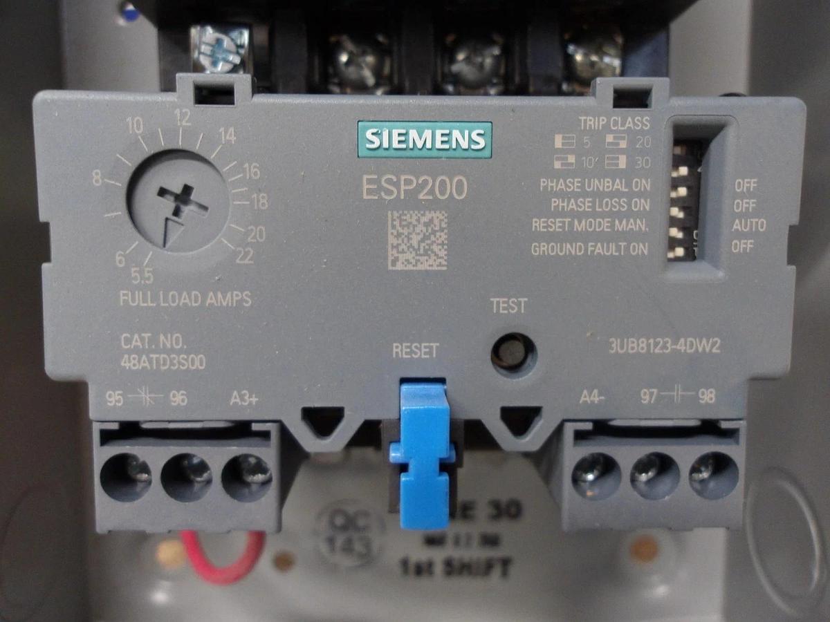 Used SIEMENS SIZE 1 MOTOR STARTER 3/10 HP, #617253G NEW