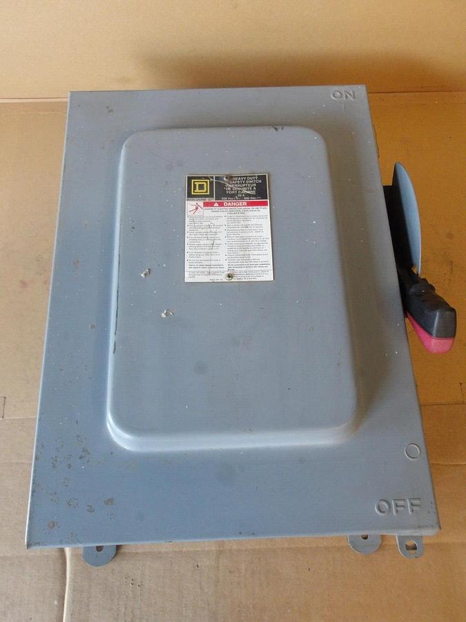 Used SQUARE D 30 AMP SAFETY SWITCH H461, #621944G NEW
