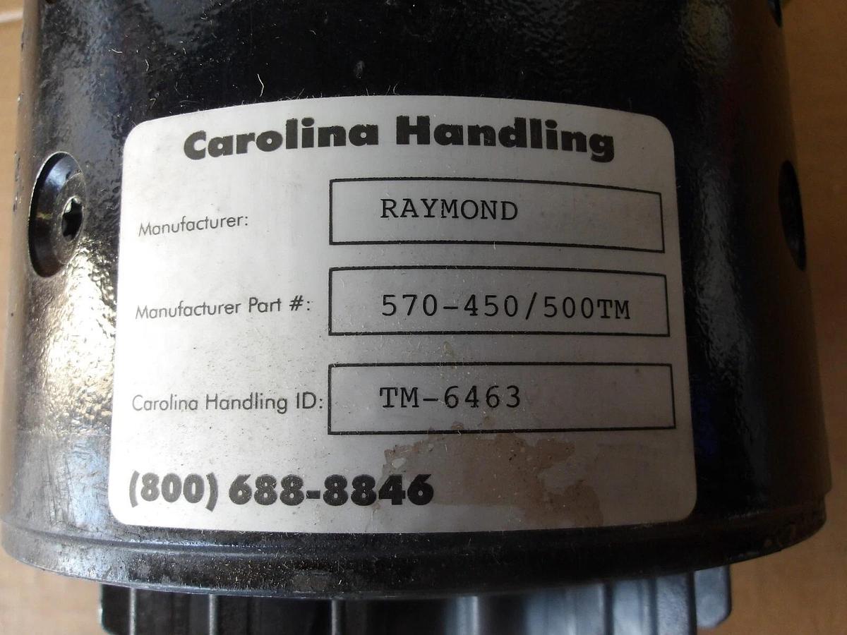 Used RAYMOND 570-450/500TM/TM-6463 CAROLINA HANDLING FORKLIFT MOTOR, #1030917G REMAN