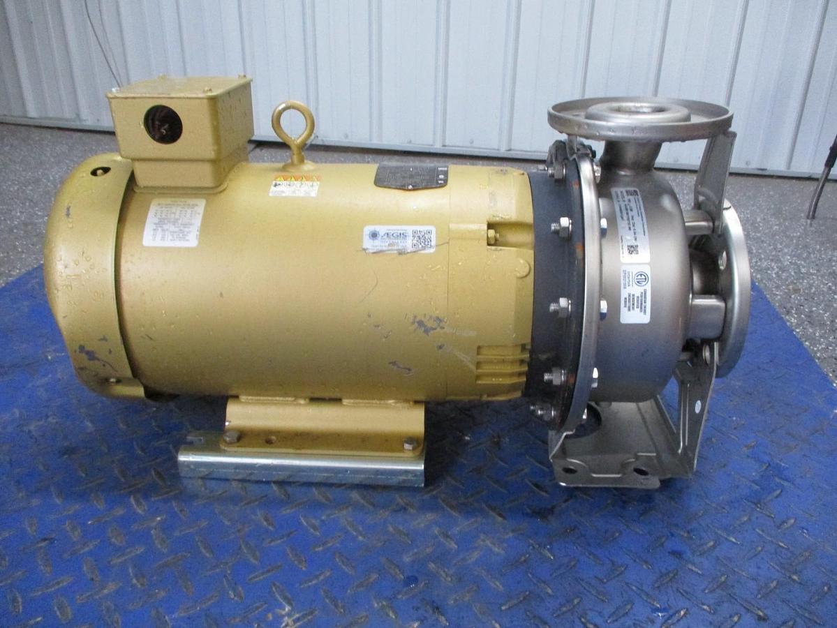 Used EBARA 2" X 2-1/2" STAINLESS 15 HP PUMP, #6121022J NEW