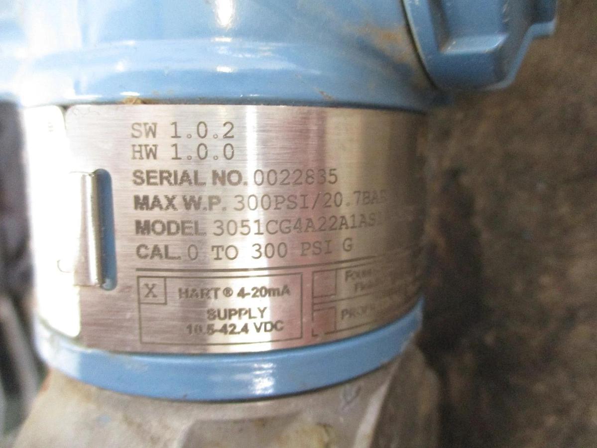 Used ROSEMOUNT 3051C PRESSURE TRANSMITTER, #36828J USED