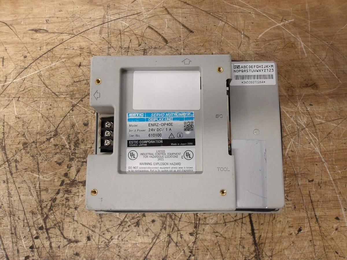 Used ESTIC ENRZ-DP40E SERVO NUTRUNNER DISPLAY UNIT, #1219955G USED