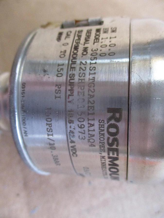 Used ROSEMOUNT 3051 PRESSURE TRANSMITTER, #49952J USED