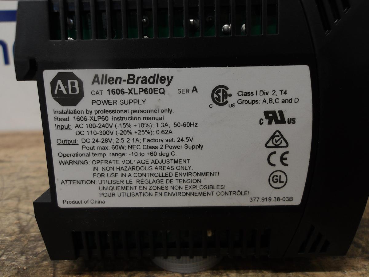 Used ALLEN BRADLEY 1606-XLP60EQ DC POWER SUPPLY