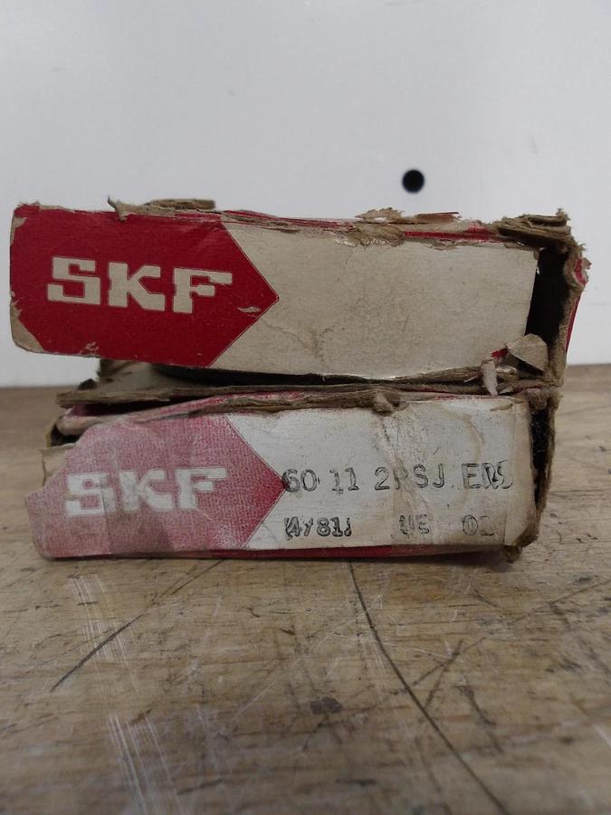 Used SKF 6011 SPSJEM SEALED BEARING (LOT OF 2) #98238G NEW