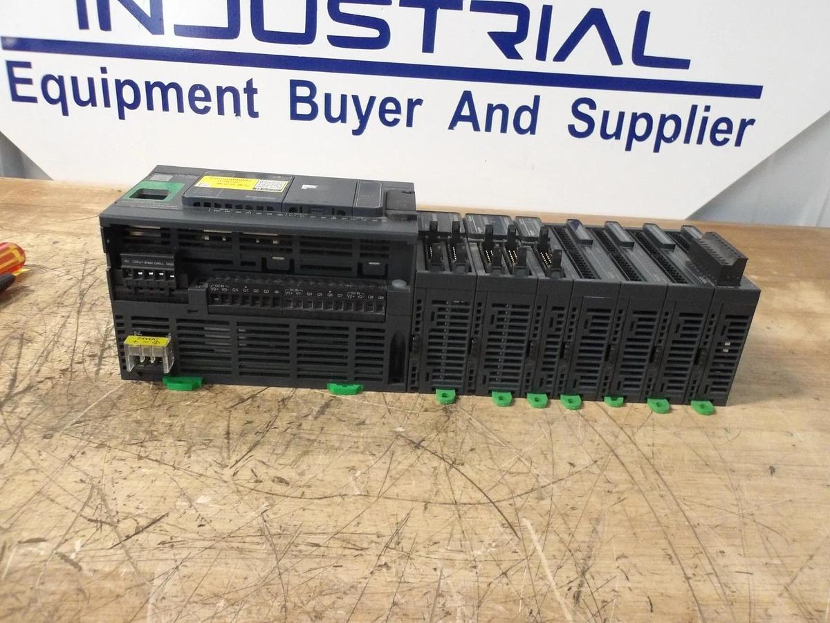 Used SCHNEIDER MODICON TM241CEC24T LOGIC CONTROLLER & 7 CARDS, #331135G USED