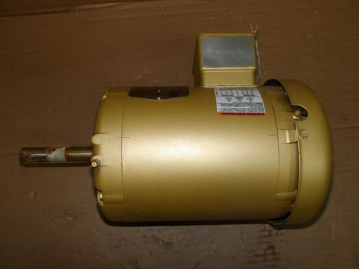 Used HITACHI GE .5 HP MOTOR, FR 143TZ, 1680 RPM, 230/460 V, #11141130G NEW