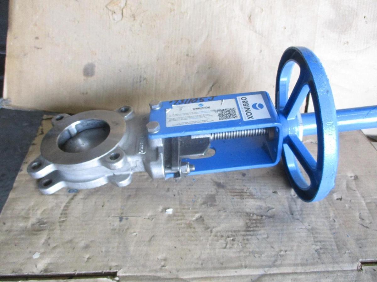 Used ORBINOX 3" STAINLESS KNIFE GATE VALVE 20-3636RI, #731105J USED