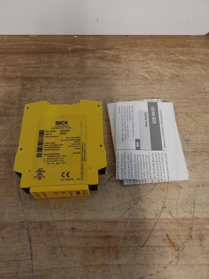 SICK UE48-30S3D2 SAFETY RELAY 24 V, #430136G NIB