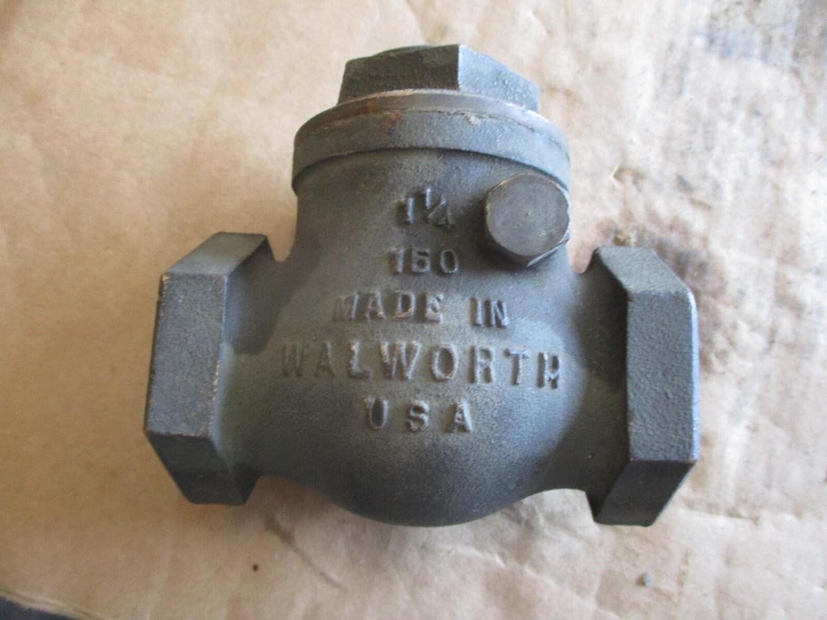 Used WALWORTH 1-1/4" BRONZE CHECK VALVE, #917342J NEW