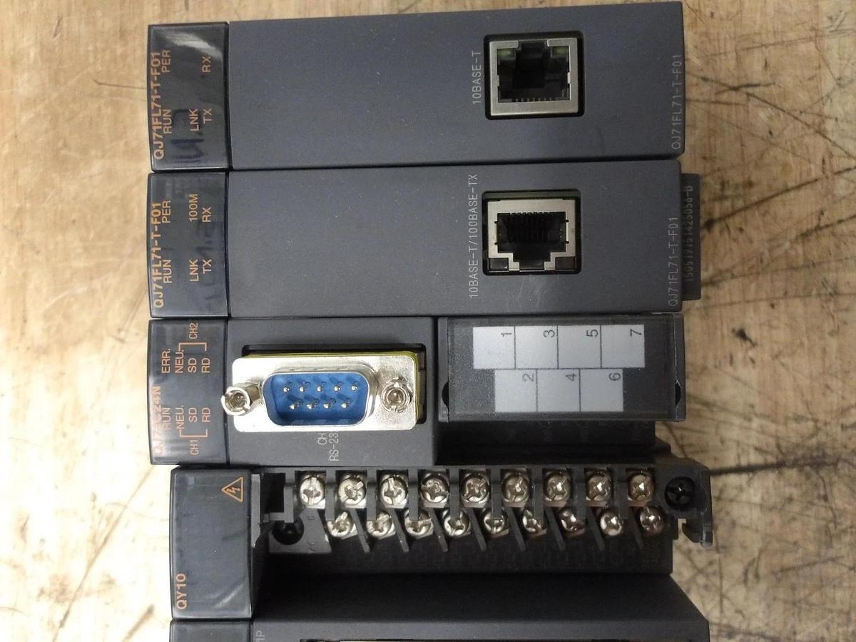 Used MITSUBISHI Q02 RACK & CARDS, #121845G USED