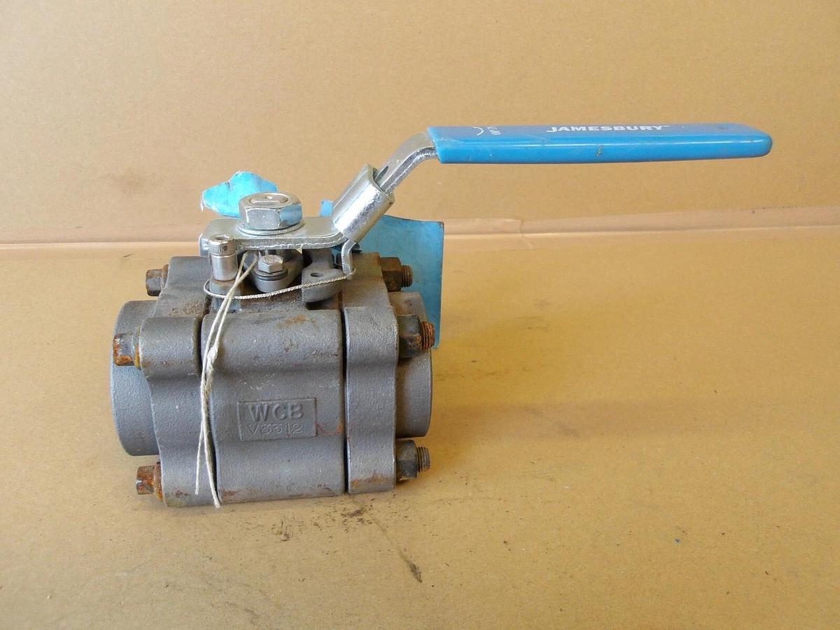 Used JAMESBURY 1" STEEL BALL VALVE, #6101020G NEW