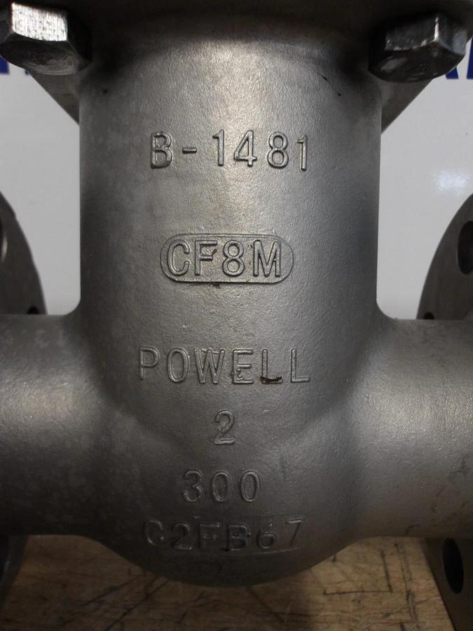 Used POWELL 2" S/S GATE VALVE 2467FM0TXXX, #99105G NEW