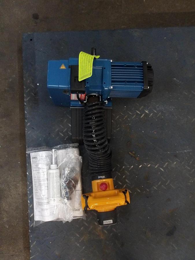 Used DEMAG DCM-PR02 CHAIN HOIST 275 LBS, 9 FT LIFT, #79935G NEW