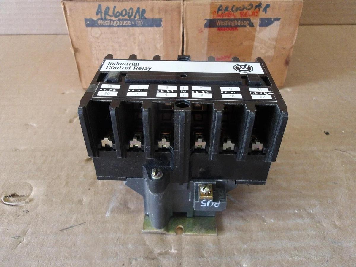 Used WESTINGHOUSE AR600AR CONTROL RELAY 10 AMP, 600 V (LOT OF 4) #78225G NEW