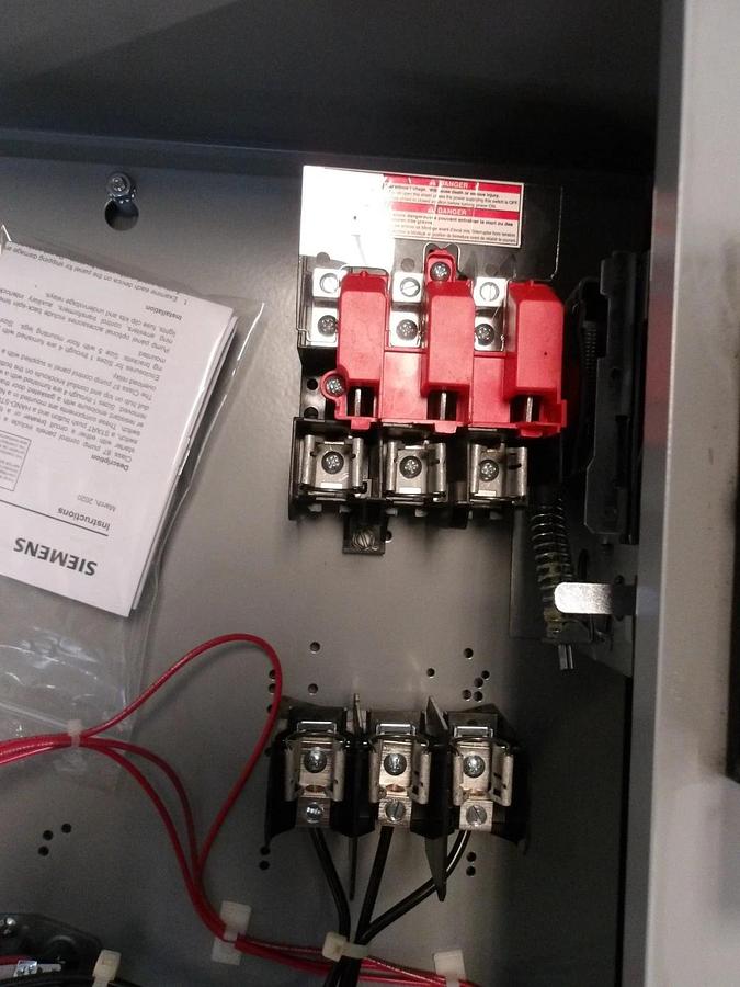 Used SIEMENS 87DUD6FC PUMP PANEL & SIZE 1 STARTER, #211903G NEW