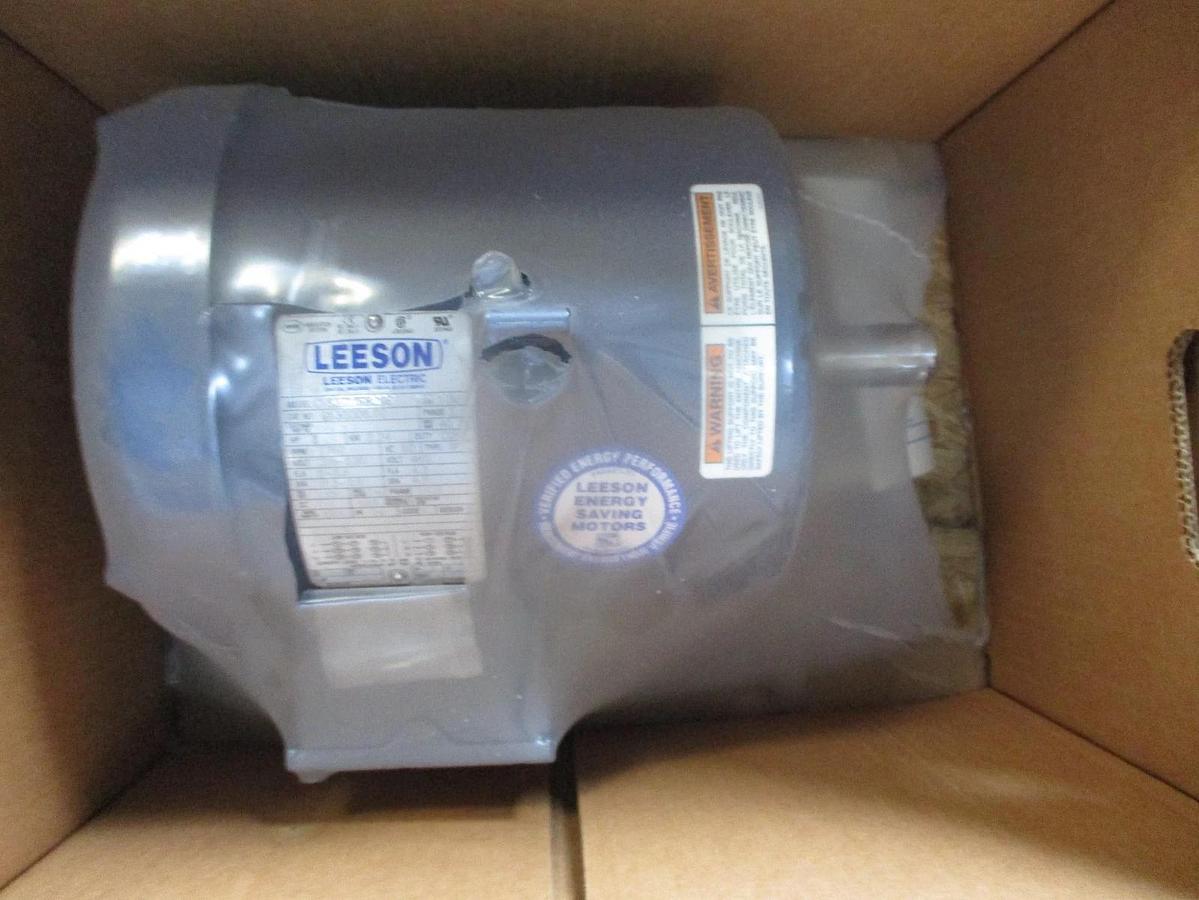 LEESON 3 HP MOTOR, FR 182T, 208-230/460 V, 1760 RPM, #69812J NIB