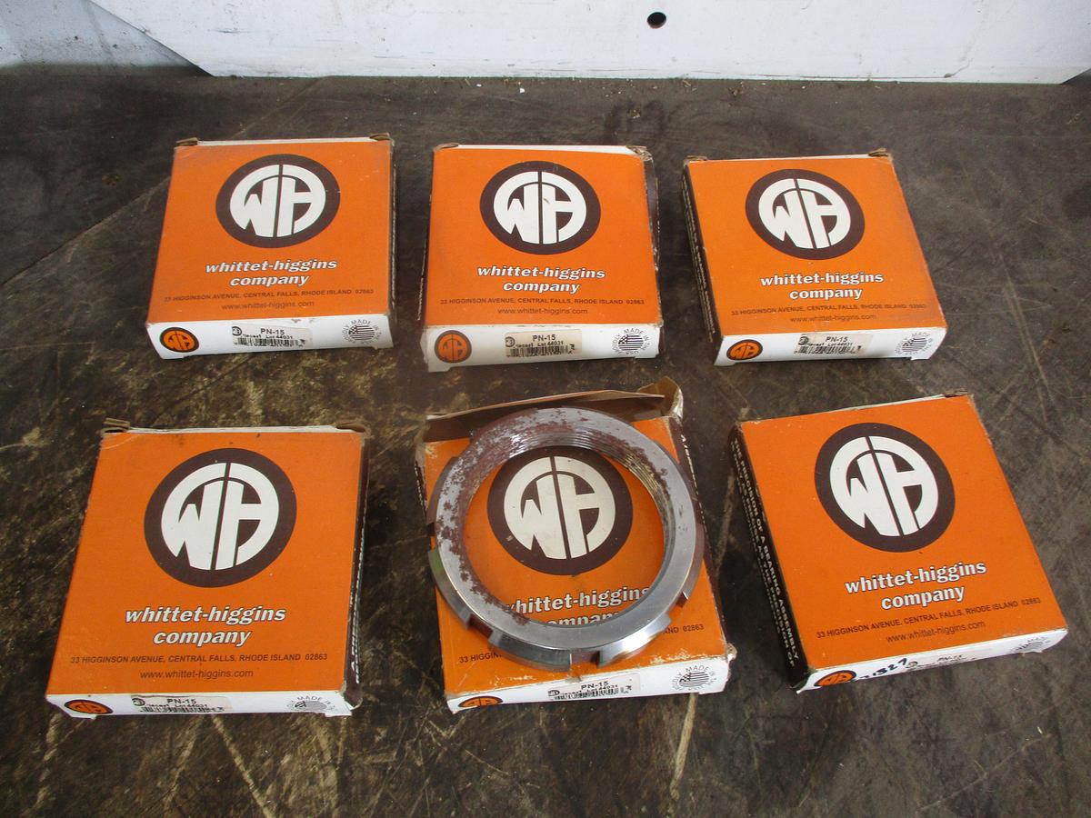 WHITTET-HIGGINS PN-15 PRECISION LOCKNUT (LOT OF 6)