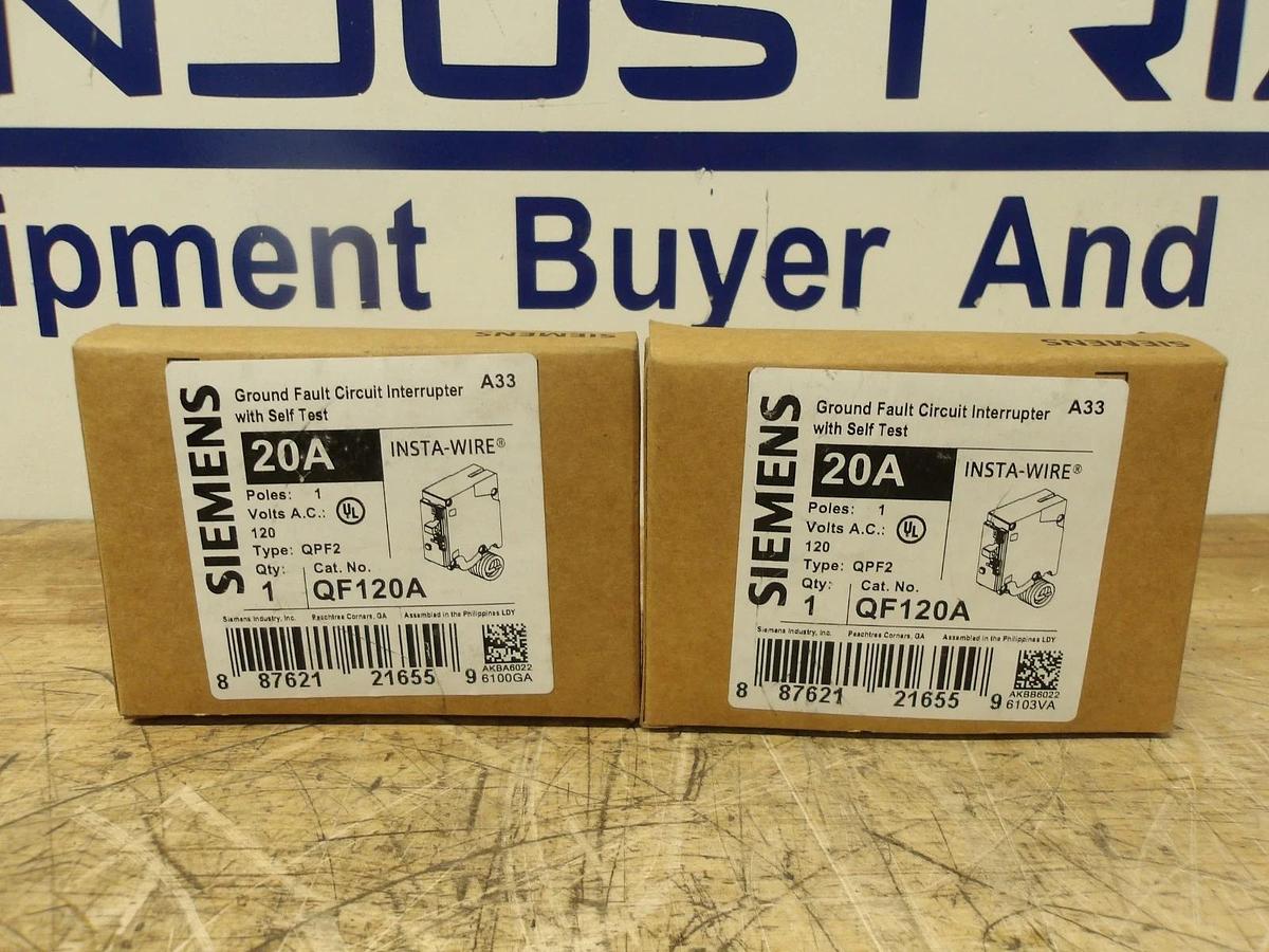 SIEMENS 20 AMP INSTA-WIRE BREAKER 120/240 V (LOT OF 2) #713930G NIB