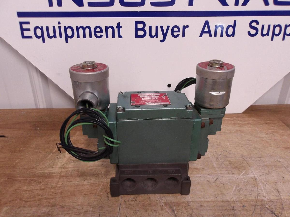 Used NUMATICS 34DXP4410 AIR SOLENOID VALVE, 120 V, #62908G NEW