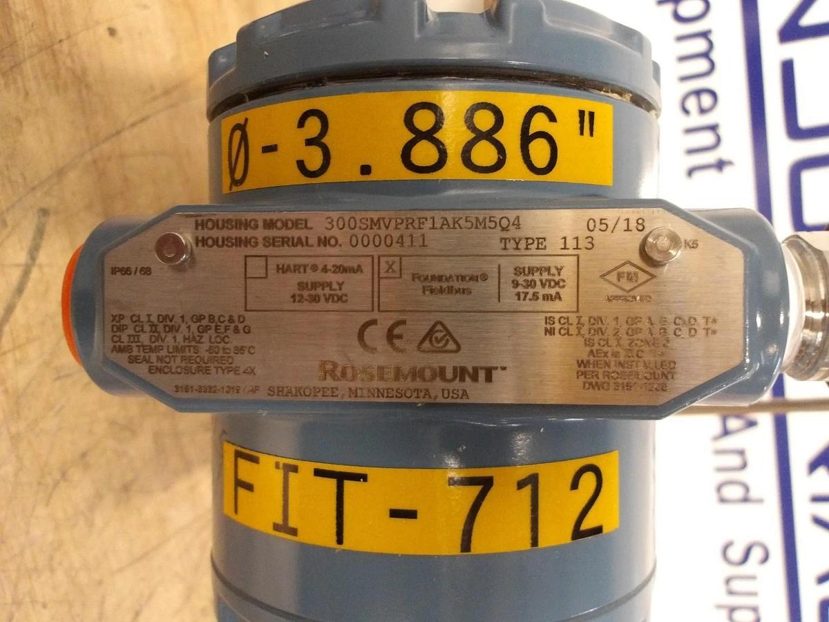 ROSEMOUNT 3051 MULTI VARIBLE FLOW METER 3", #931202G NIB