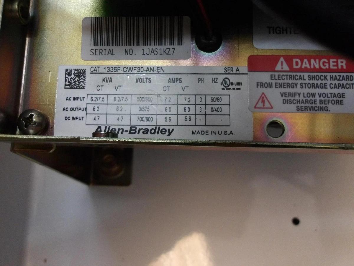 Used ALLEN BRADLEY 1336F CENTERLINE BUCKET W/ 3 HP DRIVE, #1030235G USED
