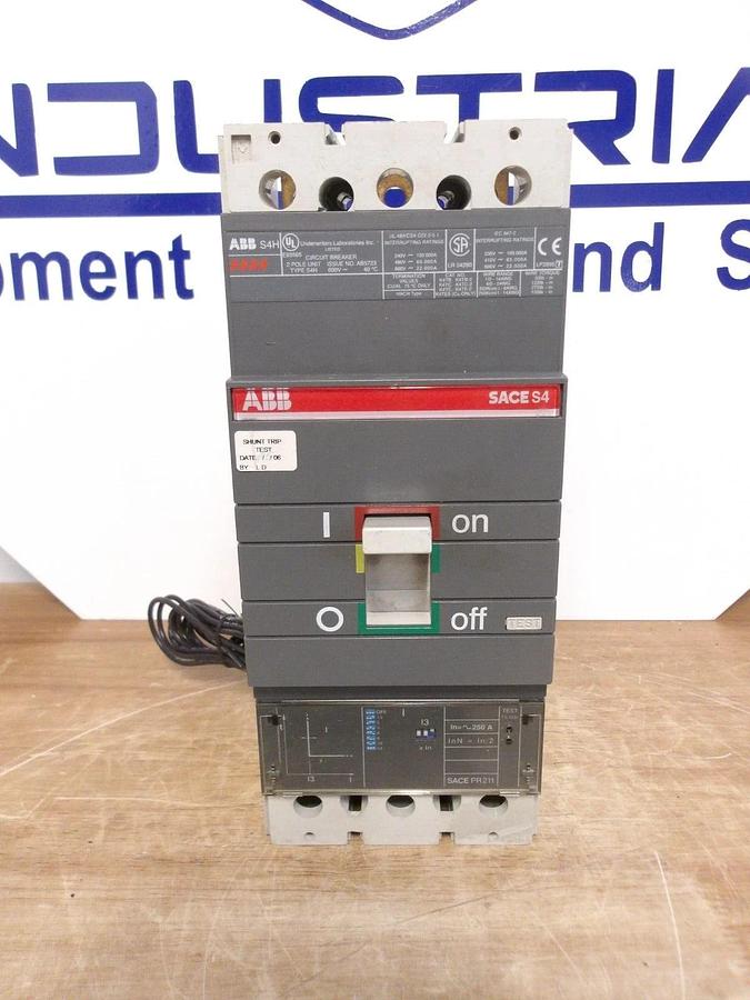 Used ABB SACES4 250 AMP BREAKER, 240-480-600 V, #224200G NEW