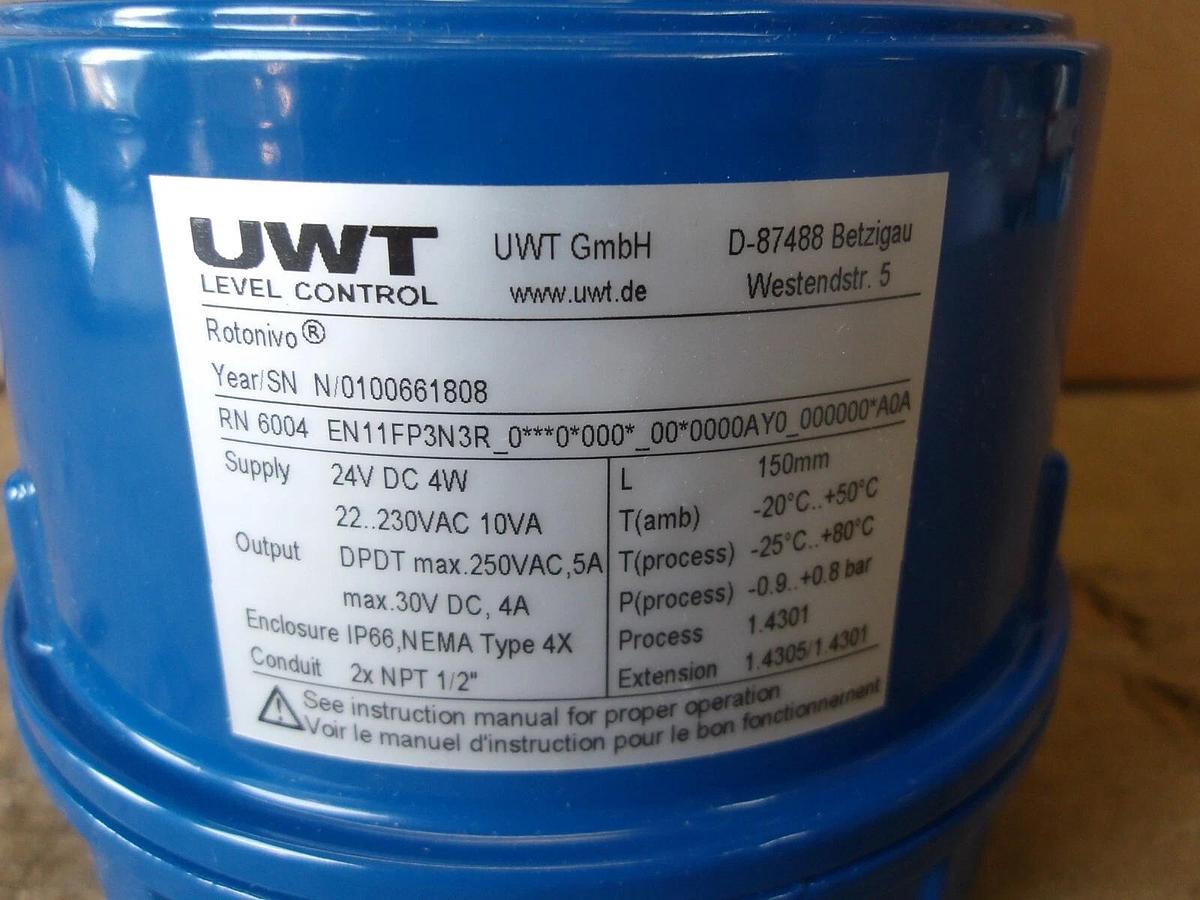 UWT RN6004 LEVEL CONTROLLER, #819315G NIB