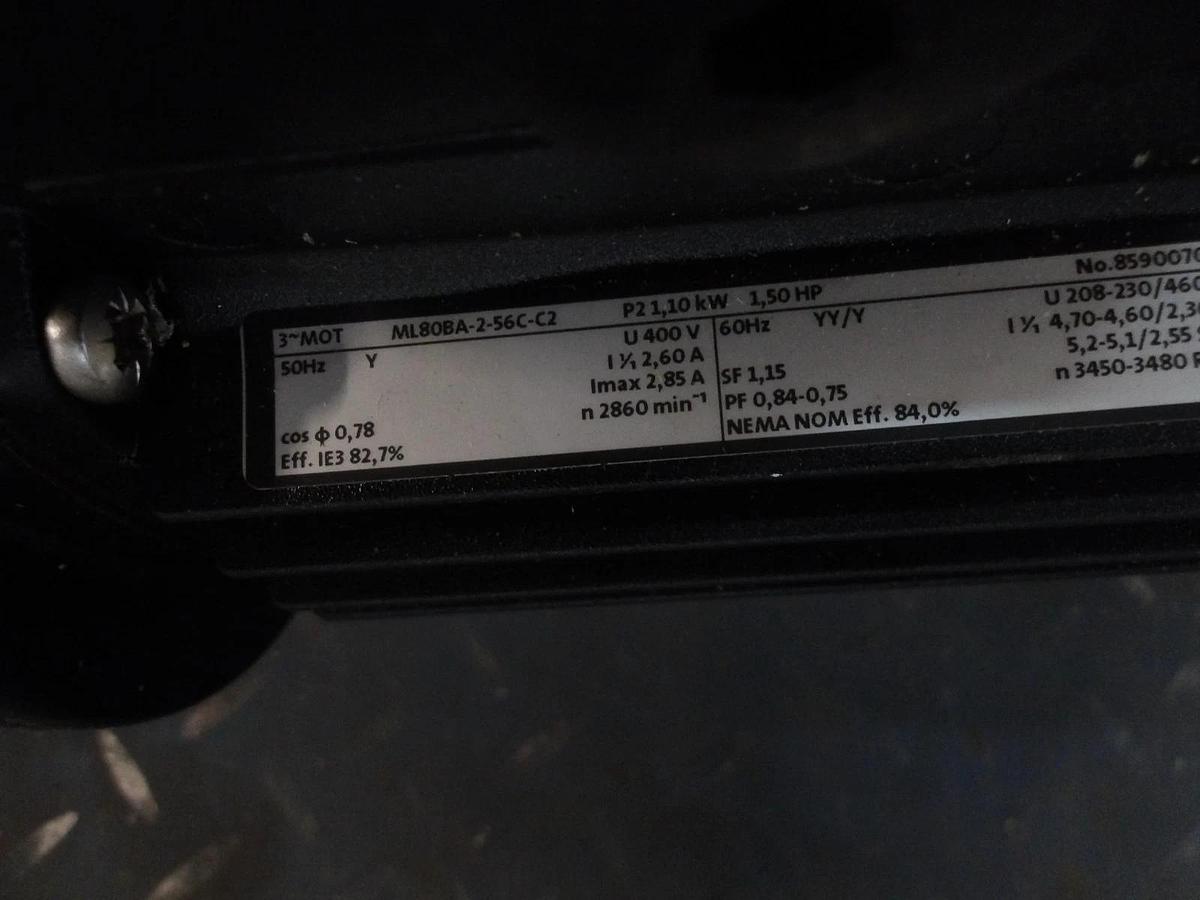 Used GRUNDFOS 1-1/2" PUMP WITH 1-1/2 HP MOTOR MTR3-23/8, #611925G NEW