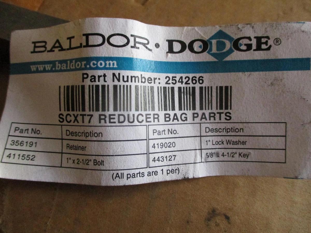 Used BALDOR - DODGE 254266 SCXT7 REDUCER BAG PARTS, #4251057J NEW
