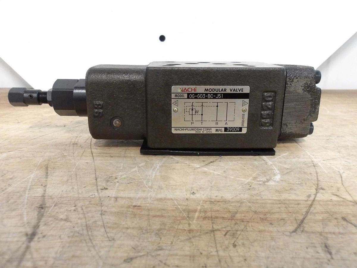 Used NACHI OG-G03-BC-J51 HYDRAULIC MODULAR VALVE, #66157G NEW