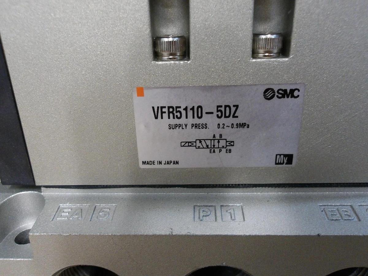 Used SMC VFR5110-5DZ PNEUMATIC SOLENOID VALVE, #371034G NEW