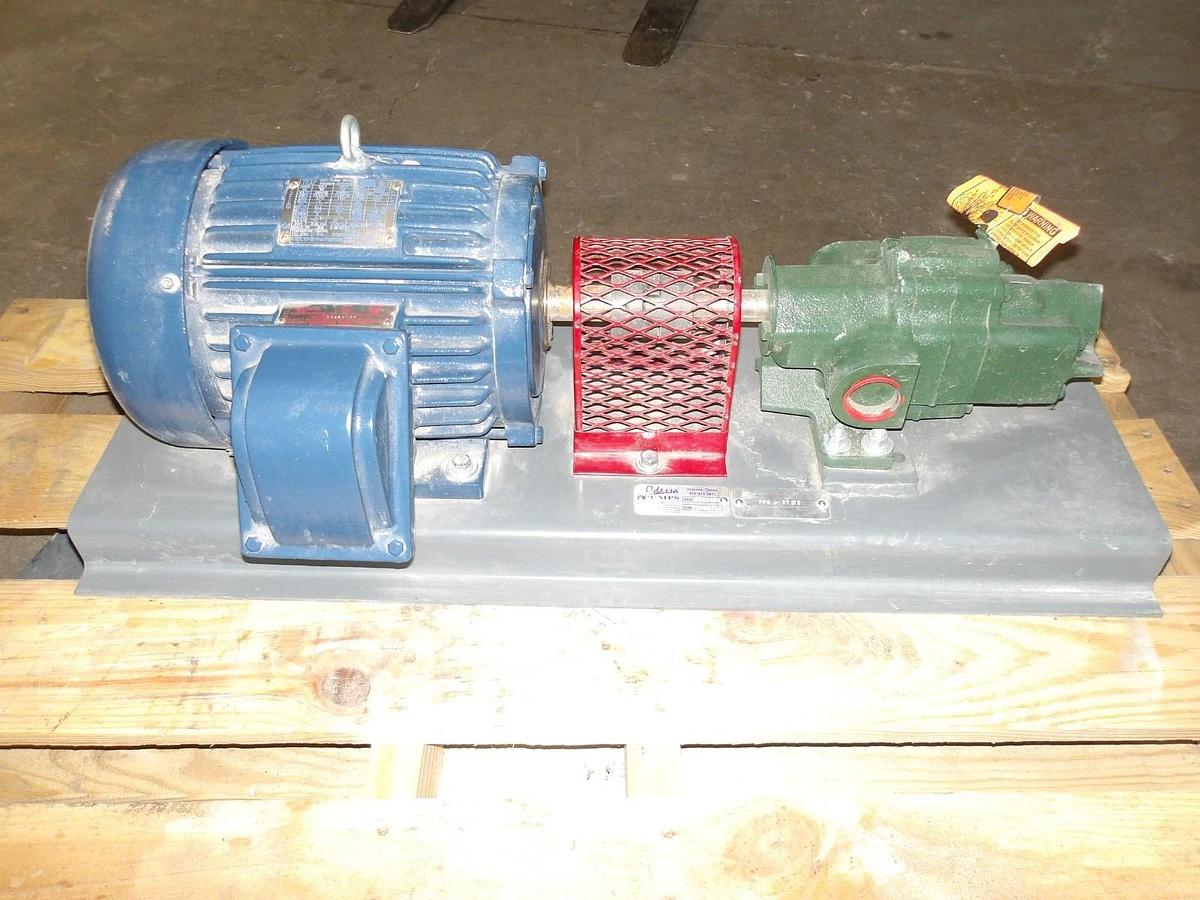 Used ROPER 1-1/2" PUMP W/ 5 HP MOTOR, #1111937G NEW