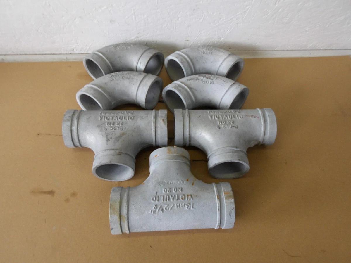 Used UICTAULIC PIPE FITTINGS (LOT OF 7) #619915G NEW