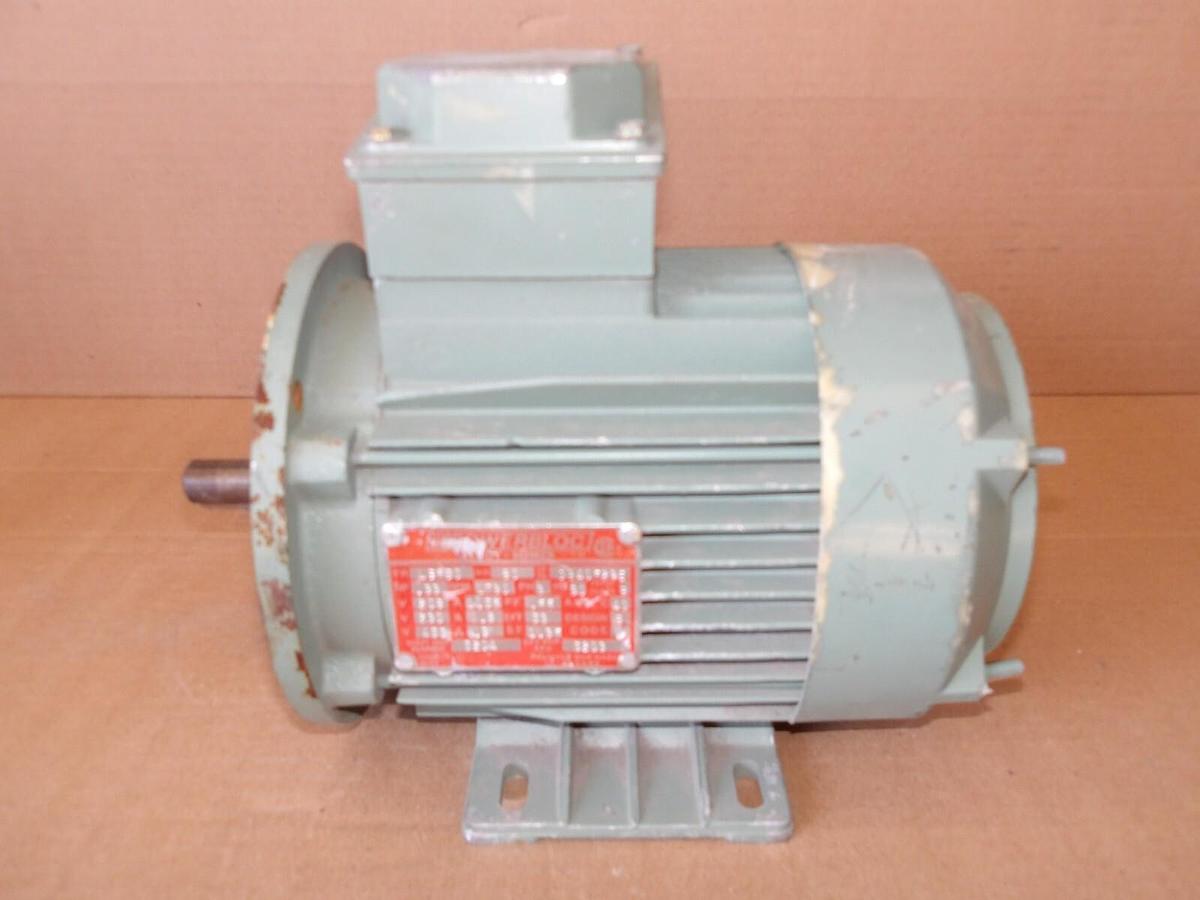 Used LEROY - SOMER POWERBLOC .33 HP MOTOR, FR LS56C, 1730 RPM, #1126110G USED