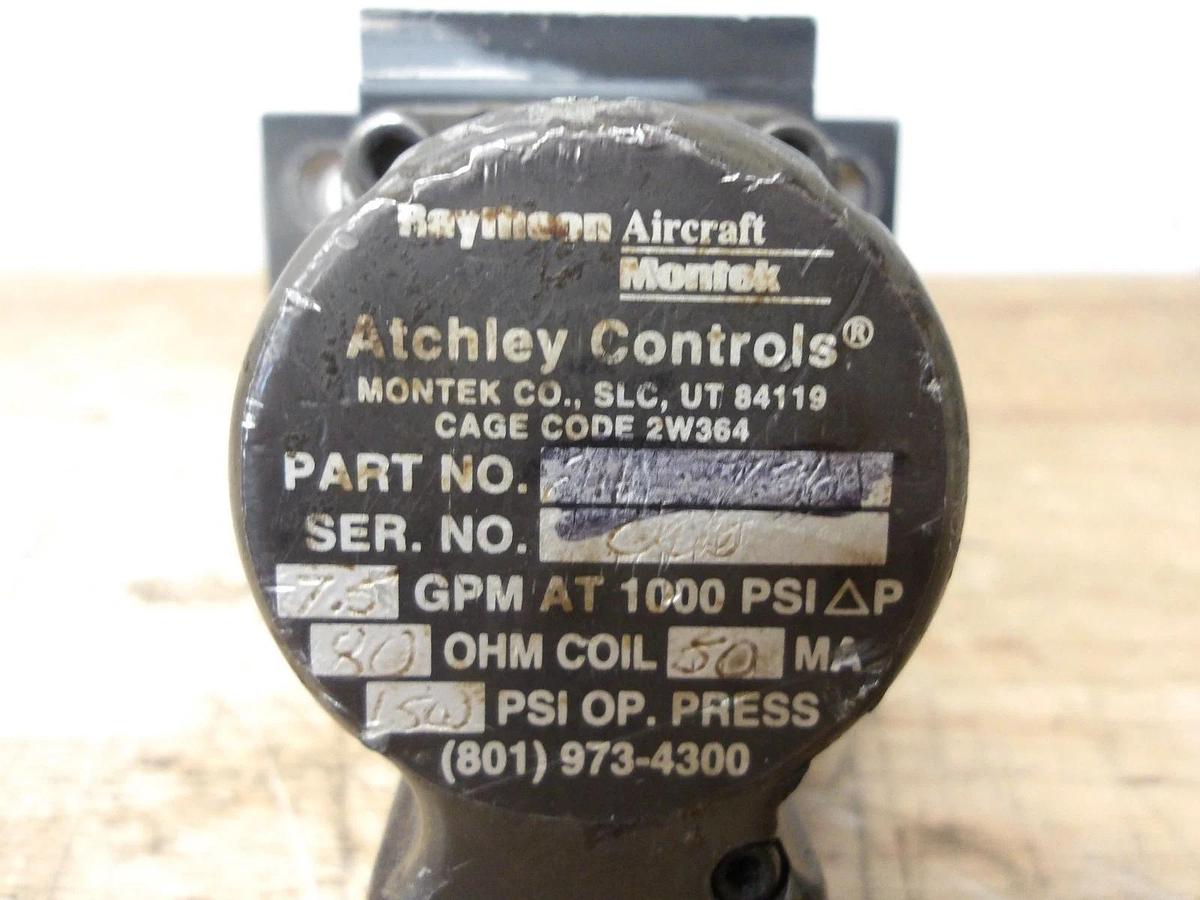 Used ATCHLEY 211-736 SERVO VALVE, #825937G PARTS ONLY