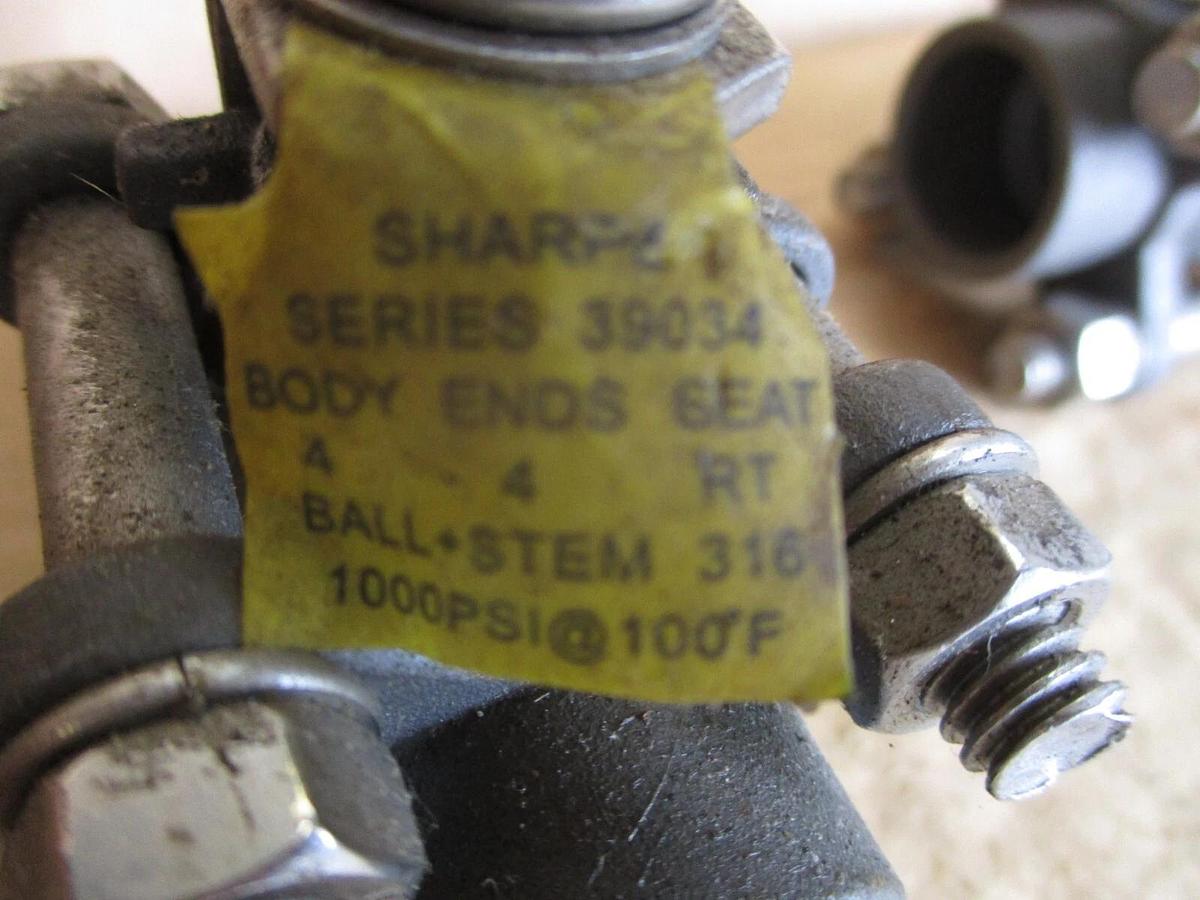 Used SHARPE 1/2" STEEL BALL VALVE (SOCKET WELD) (LOT OF 3), #416104J NEW
