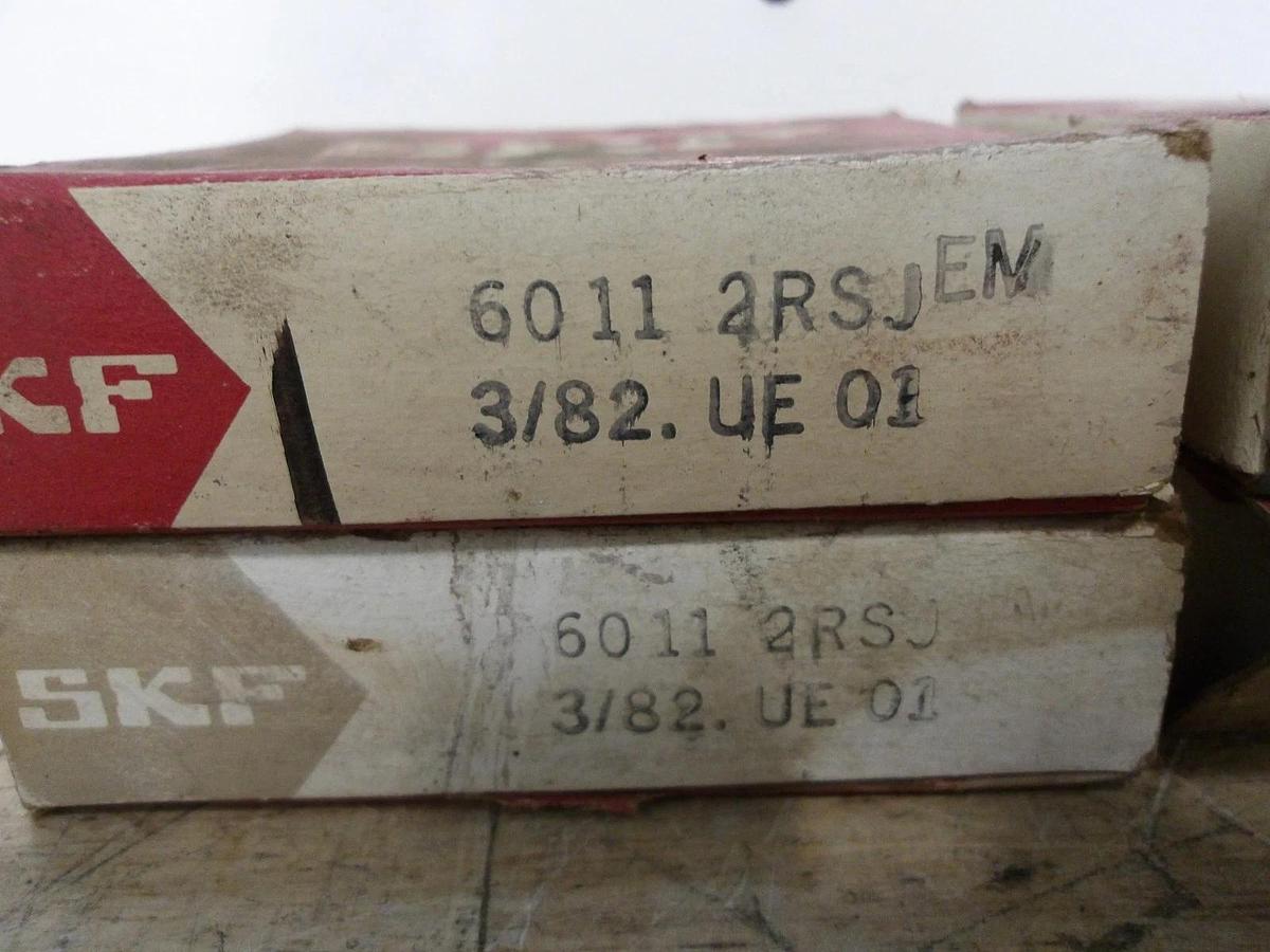 Used SKF 6011 2RSJEM/3182.UE-01 SEALED BEARING (LOT OF 4) #95304G NEW