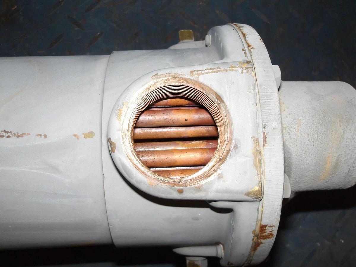 Used YOUNG 1-1/2" X 1-3/4" HEAT EXCHANGER F-502-ER-2P, #51914G NEW