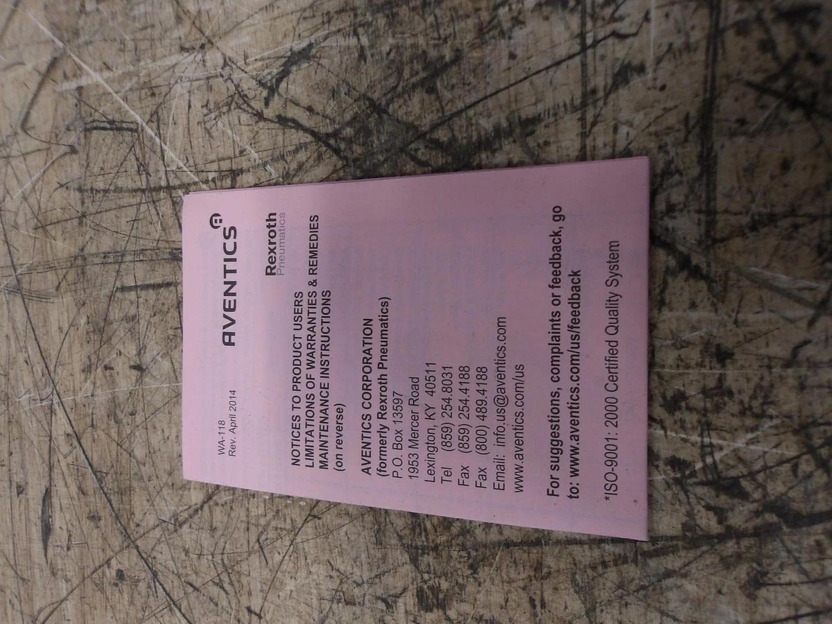 AVENTICS R432006435 PNEUMATIC SOLENOID DIRECTIONAL VALVE, #561008G NIB