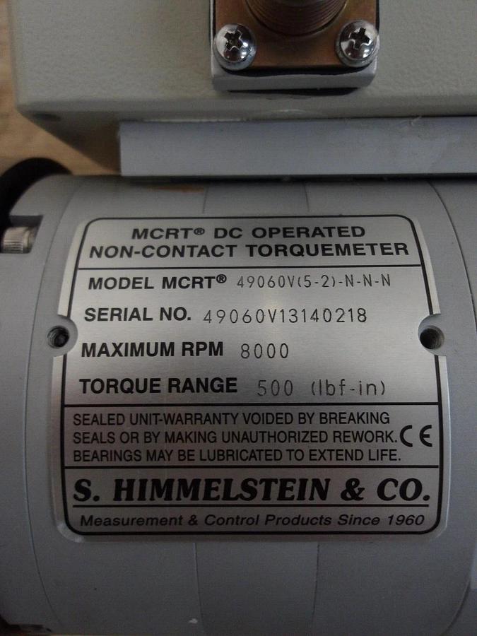 HIMMELSTEIN MCRT-49060V(5-2)-N-N-N DC NON-CONTACT TORQUEMETER, #324300G NIB