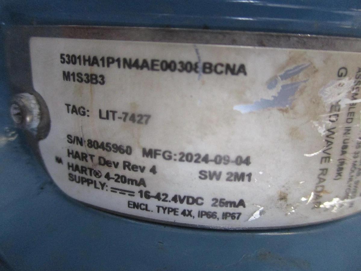 Used ROSEMOUNT 5300 SERIES LEVEL TRANSMITTER, #351241J USED