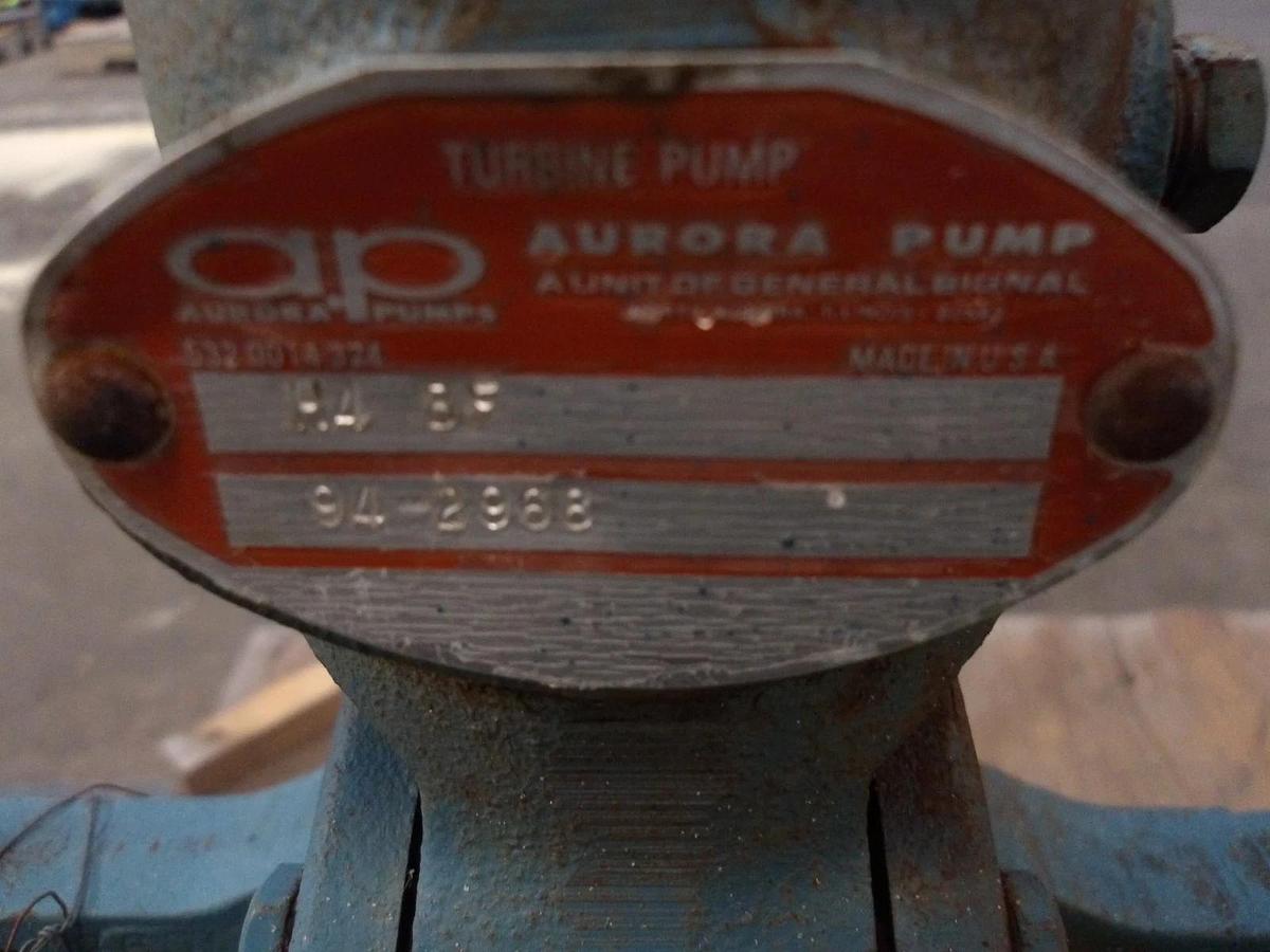 Used AURORA 1-1/2" PUMP H4BF W/ 1 HP MOTOR, #8111038G USED