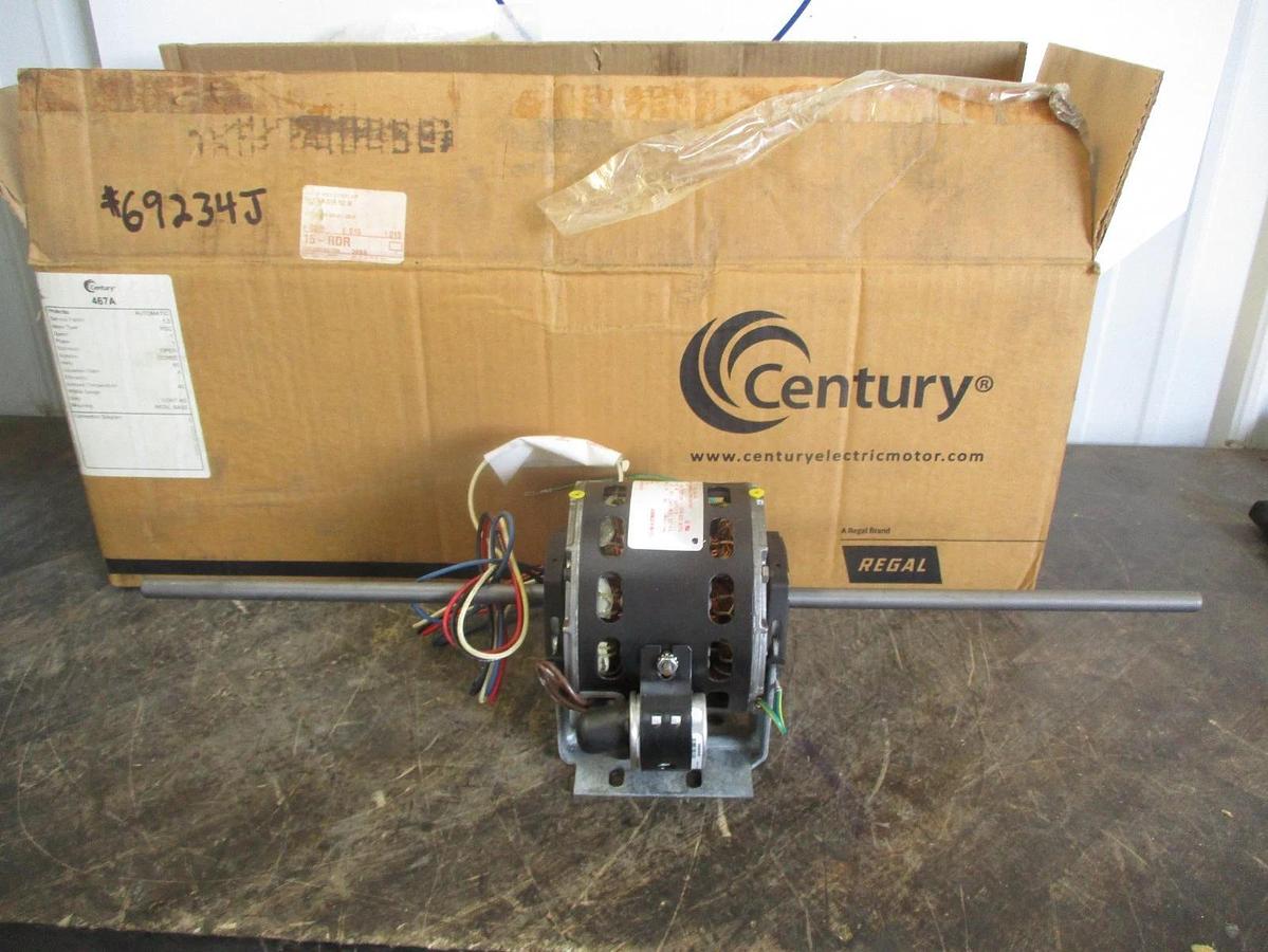 CENTURY 1/5-1/8-1/10 ROOM AIR CONDITIONER MOTOR, 208-230 V, #69234J NIB